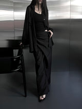 crinkle sheer overfit shirt (2color)