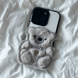 SUN CASE PATCH COZY BEAR GRAY (GLOSSY BLACK)