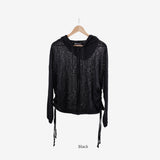 Chateau Linen Overfit Zip-Up