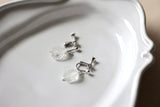 ロッククリスタルシルバー925ピアスハンドメイド