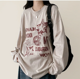 Odd Vintage Printed Boxy Long Sleeve Tee
