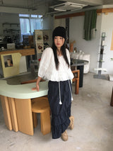 マローンチェックロングスカート(2color)
