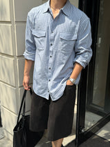One four peaked stripe shirt