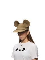 6CRAYON Army Green Pleated Flat Brim Mickey Cap