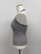 Basic Halter Neck Ribbed Bra Top