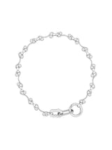 NO.597 [SILVER] ウェーブ ツー ホールド ボール ネックレス