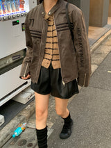 Clang wool striped cardigan