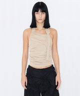 SHEER HALTERNECK TOP