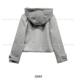 [wool 20%] ドーソンヘアリーフードダッフルコート