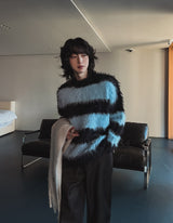 ヘイズストライプモヘアニット