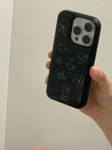 ハッピーパピーケース (black)