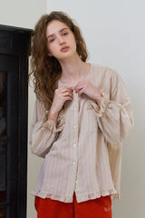 Light stripe shirt_beige