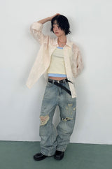 VINTAGE DESTROYED DENIM