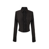 Lace Veil Shirt [Black]