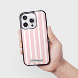 コージーストライプエポキシバンパーケース (baby pink)