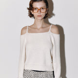Boucle off shoulder Ivory