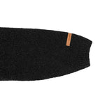 Nancy Henley Neck Button Round Patch Wool Knit