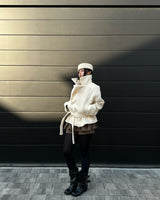 [안감누빔] Caramel double short coat