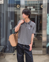 リクル96ストライプカラー半袖Tシャツ