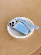BIG HEART BLUE Silver Epoxy Case
