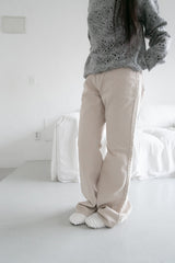 basic semi boots-cut pants(2colors)
