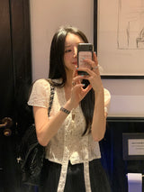 [MADE] Shimiz Dotted Puff Blouse