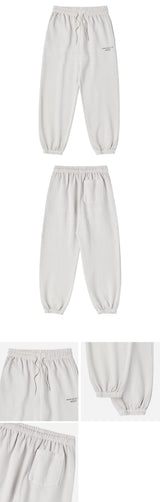 25SS PIGMENT BASIC LOGO JOGGER PANTS LIGHT GREY