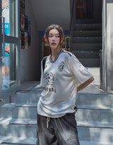 フットボールスポーティージャージー半袖Tシャツ