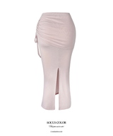 Vanessa Shirring Maxi Skirt (4color)
