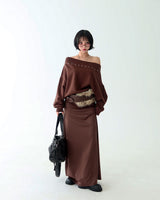 a mink fur ethnic wide belt
