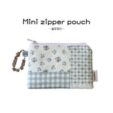 BLUE PATCH - MINI ZIPPER POUCH