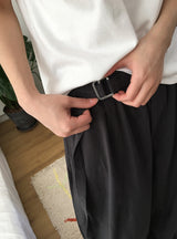 チエールベルトセットコットンワイドバンディングパンツ