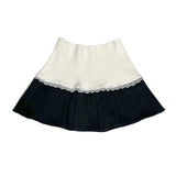 Lace pleated skirt
