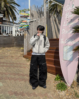ゼカジップカーゴワイドパンツ