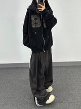 terry four pintuck pants