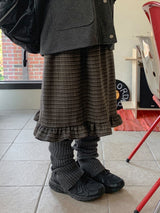 カルモフリルチェックバンディングミディスカート