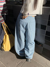[ORIGINAL] Roti Stripe Balloon Carpenter Pants