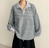 Momo Dangala Loose Fit Collar Sweatshirt