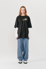 メルティングチェリーピグメントウォッシングTシャツ [CHARCOAL]