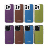 EMBROIDERY KNIT HARD JELL CASE _ BROWN