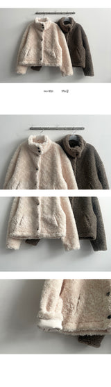 Tsugin' High neck soft wool coat jacket