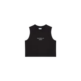 25SS BASIC LOGO WOMAN CROP SLEEVELESS BLACK