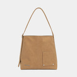 Suede Basket Bag (camel)