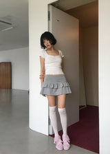 TULIP SHIRRING TEE