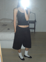 Bermuda sweat pants [Black]