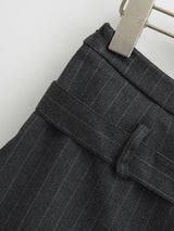 Belted Pinstripe Skort 233024993