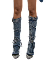 POP Buckles Denim Boot Covers