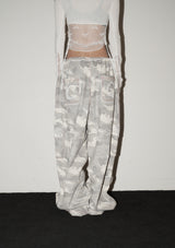 (20th reorder) lace cargo pants - camo