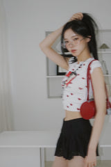 Heart, red, love, cutie, short sleeve T-shirt