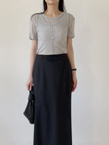 [Sleeveless SET] Tencel Layered Short Sleeve T-shirt